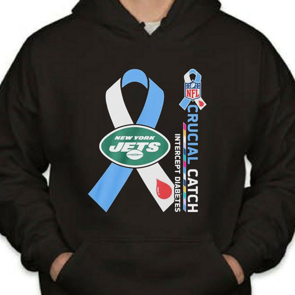 Nfl New York Jets Crucial Catch Intercept Diabetes Shirt Longsleeve T-shirt