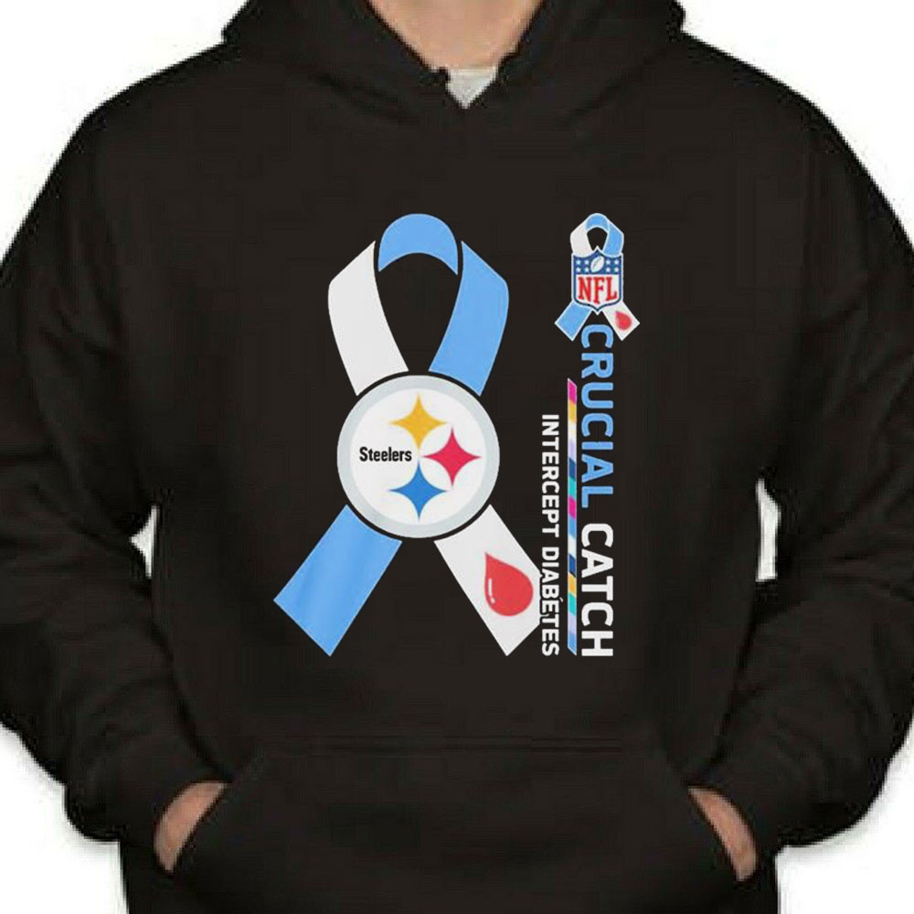 Nfl Pittsburgh Steelers Crucial Catch Intercept Diabetes Shirt Longsleeve T-shirt