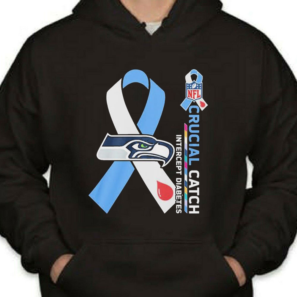 Nfl Seattle Seahawks Crucial Catch Intercept Diabetes Shirt Longsleeve T-shirt