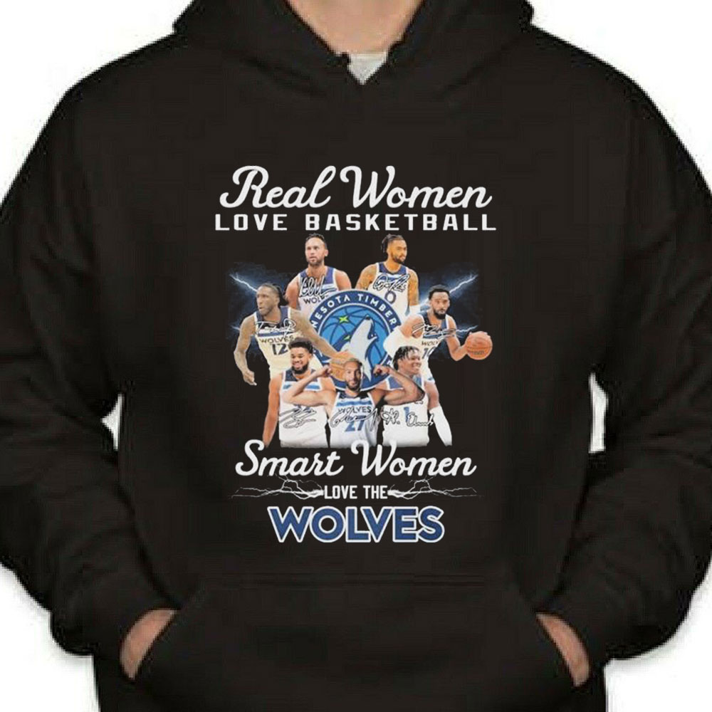 Real Women Love Basketball Team Smart Women Love The Wolves Shirt Longsleeve T-shirt
