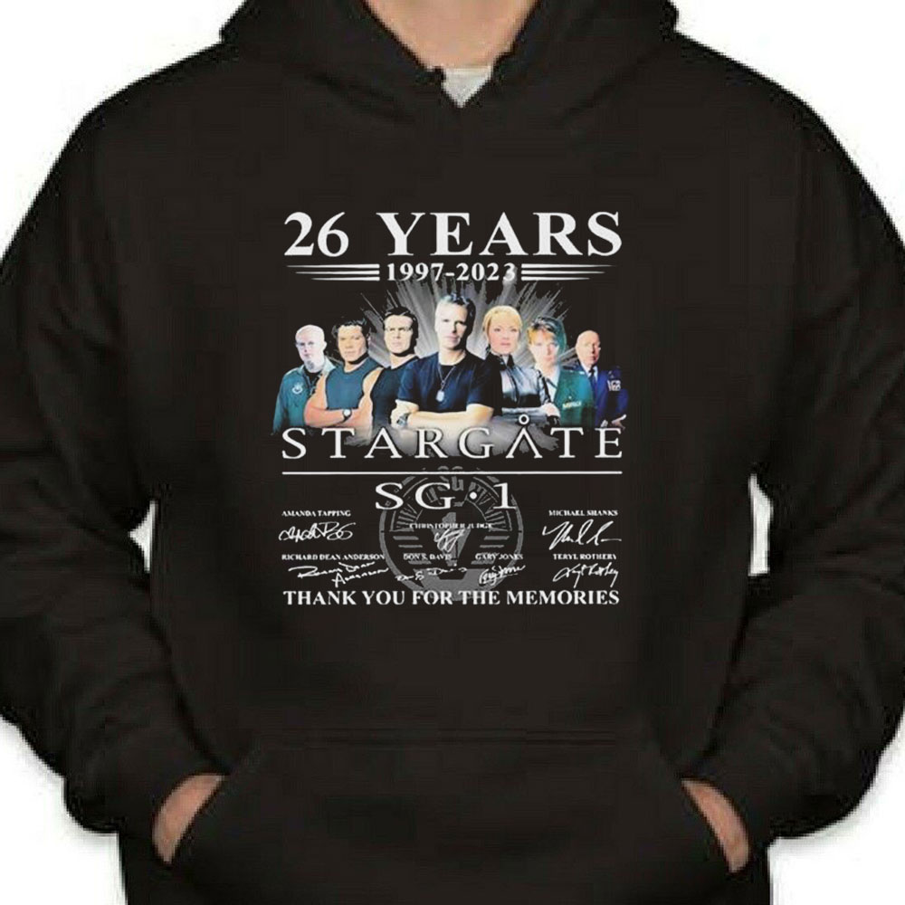 Stargate Sg 1 26 Years 1997 2023 Thank You For The Memories Signatures Shirt Longsleeve T-shirt