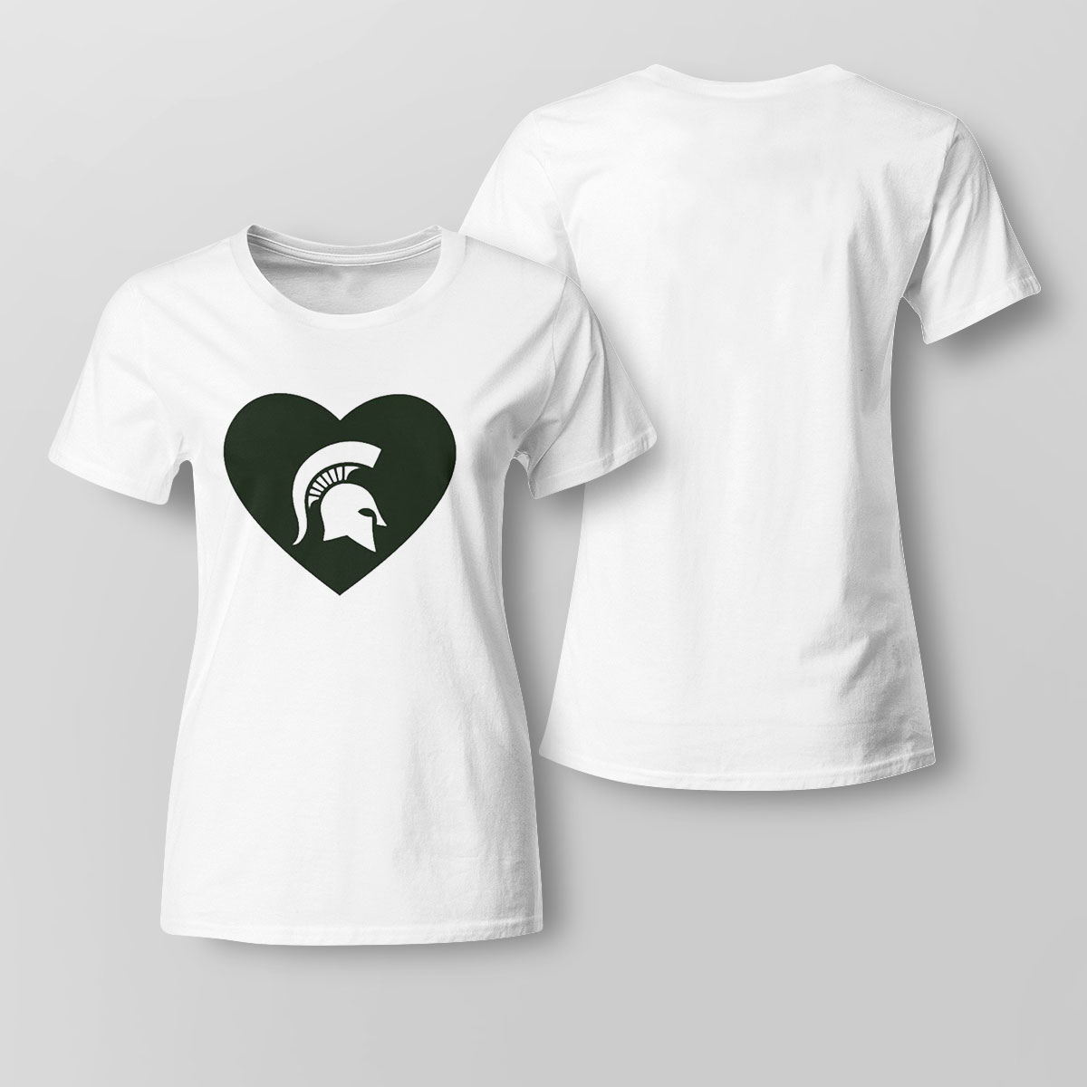 Heart Love Michigan State Spartan Strong Shirt Hoodie