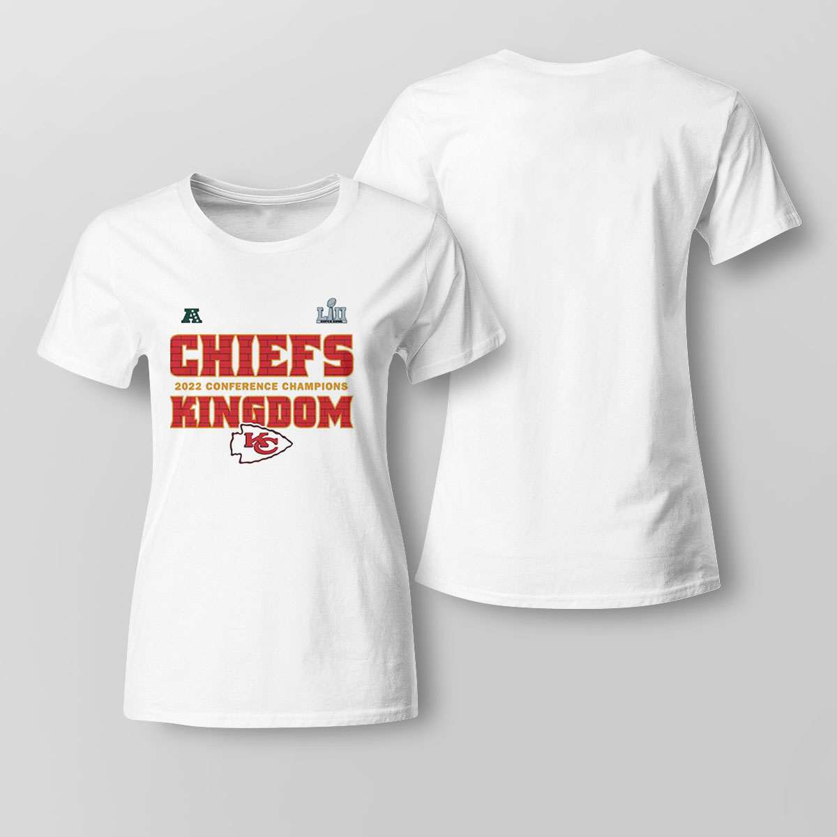 Kansas City Chiefs 2022 Afc Champions Team Shirt Ladies T-shirt