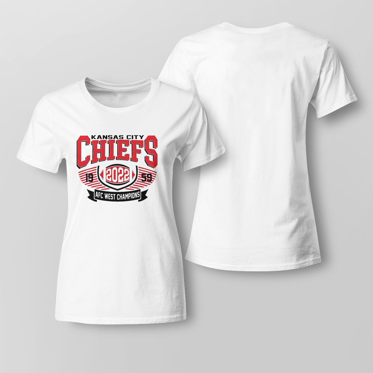 Kansas City Chiefs 2022 Afc West Champions Shirt Ladies Tee