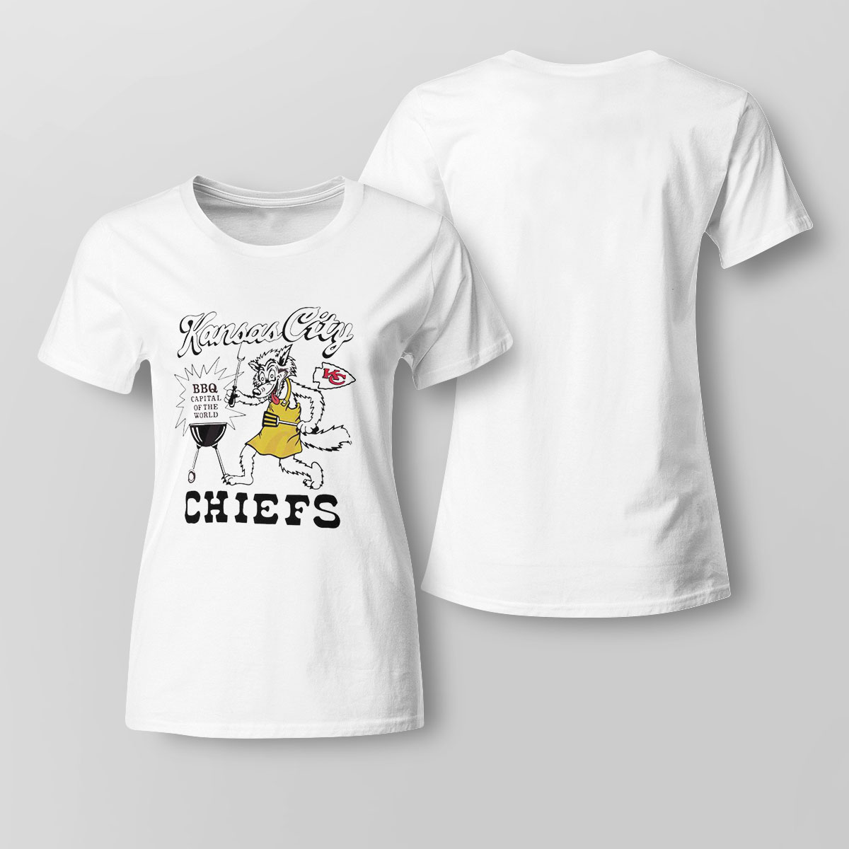 Kansas City Chiefs Bbq Funny Chiefs Fans Shirt Ladies Tee