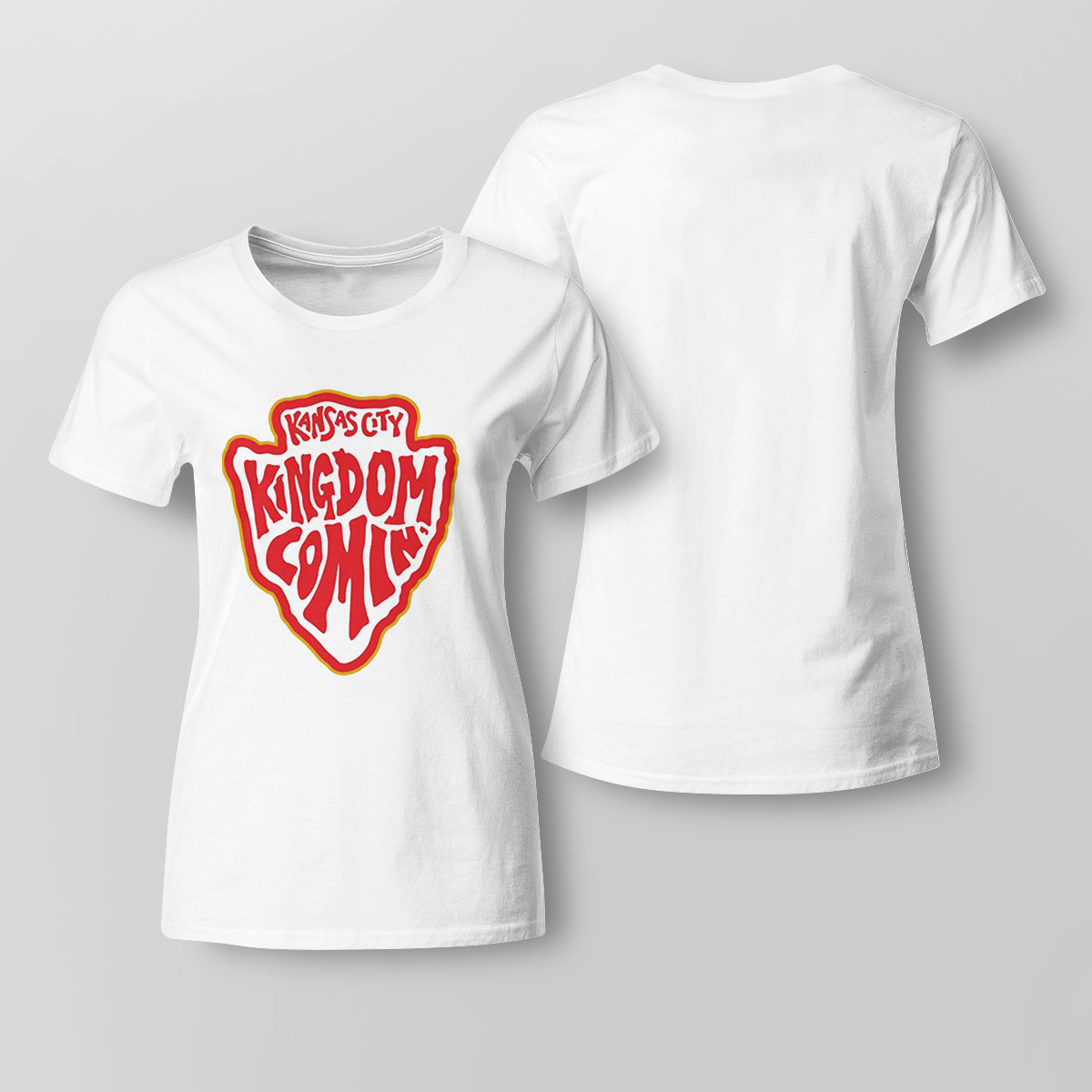 Kansas City Chiefs Football Kingdom Coming 2023 Championship Shirt Ladies T-shirt