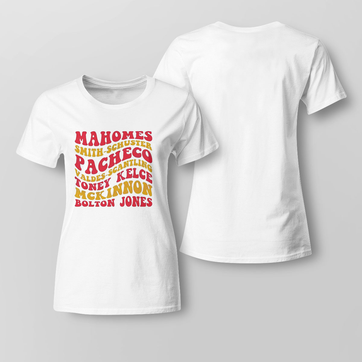 Kansas City Chiefs Football Player Names Shirt Ladies Tee
