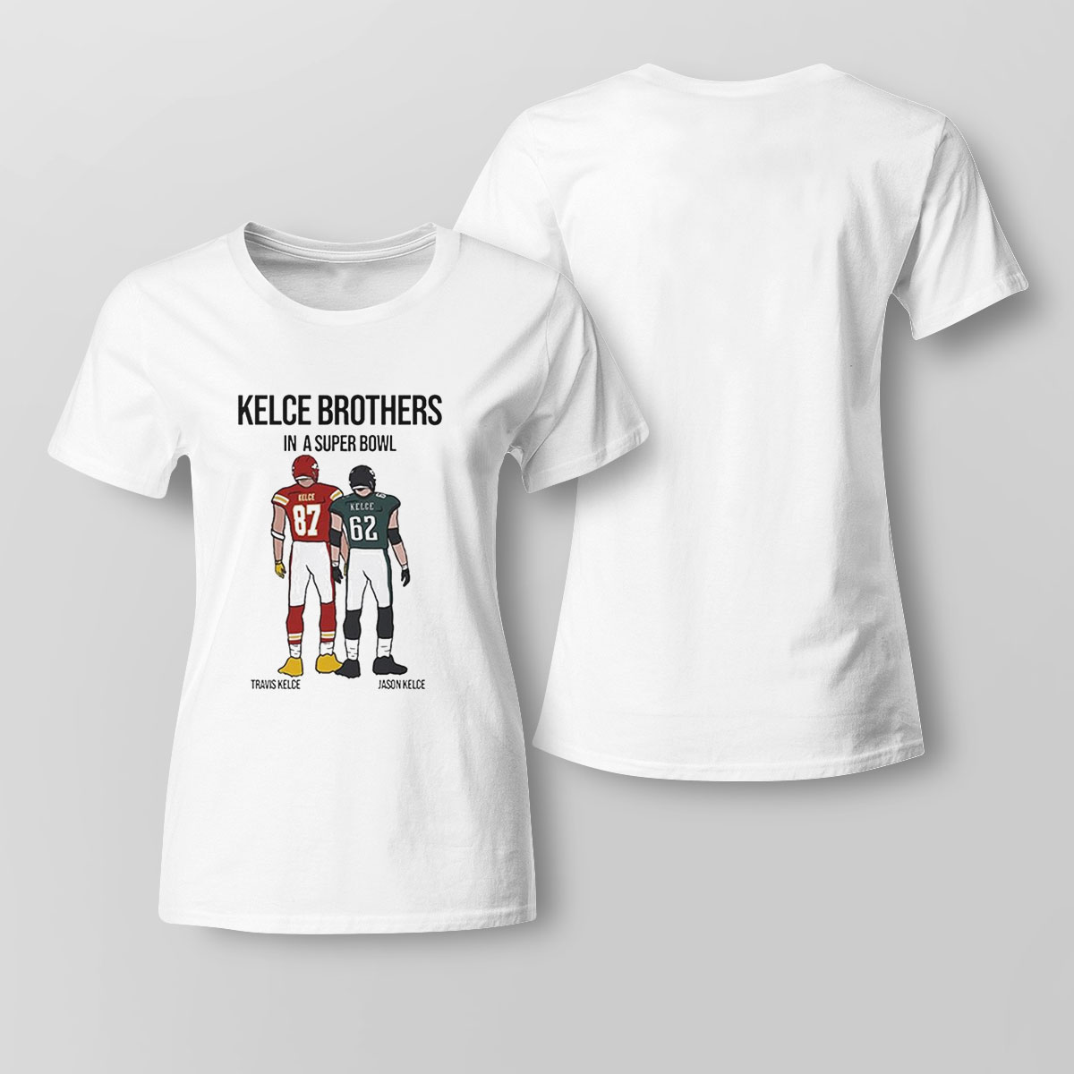 Kelce Brothers In A Super Bowl Travis Kelce Vs Jason Kelce Shirt Longsleeve