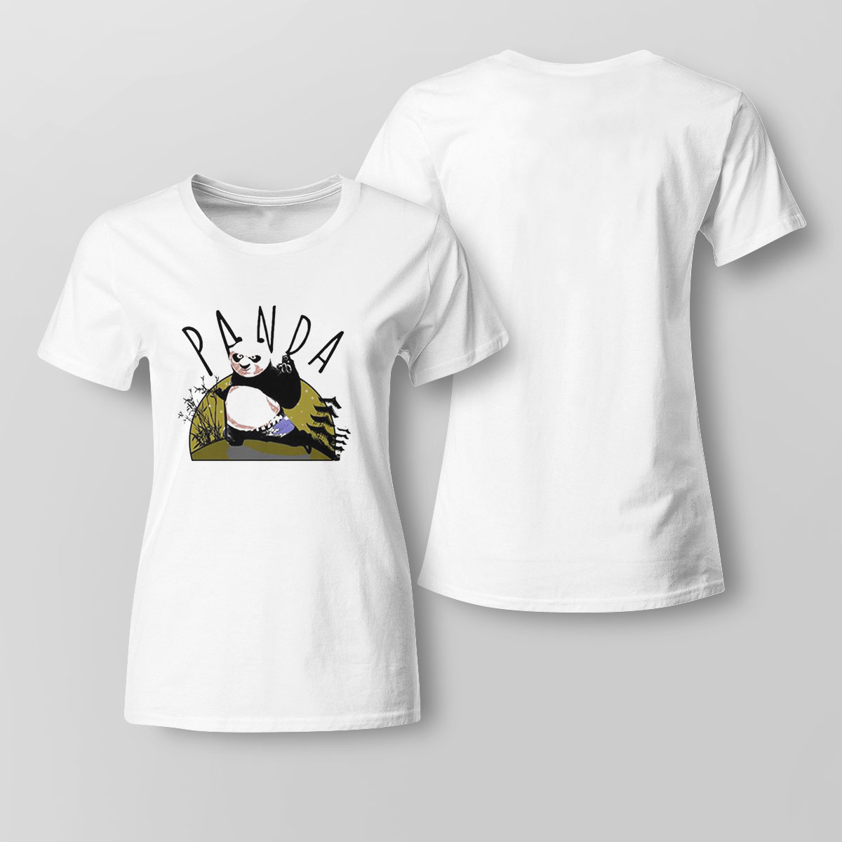 Kung Fu Panda Fighting Mode On Shirt Ladies T-shirt