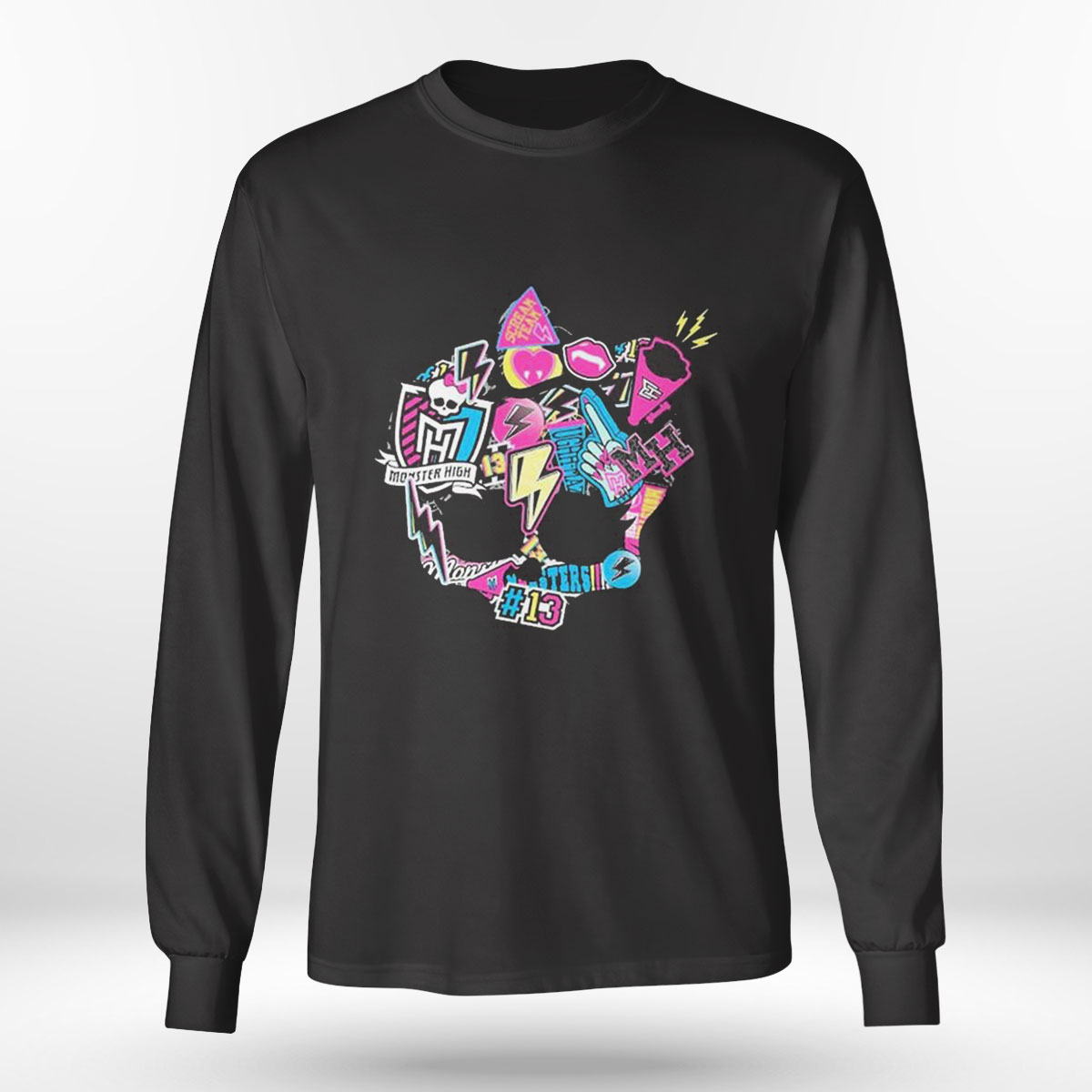 Monster High Skull Logo Design Shirt Longsleeve T shirt