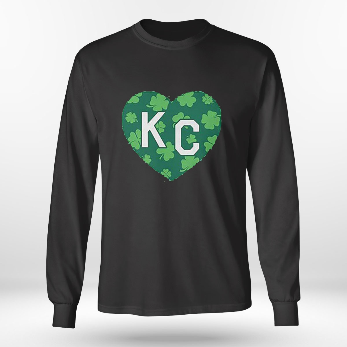 Shamrock KC Heart Green St. Patrick's Day T-Shirt