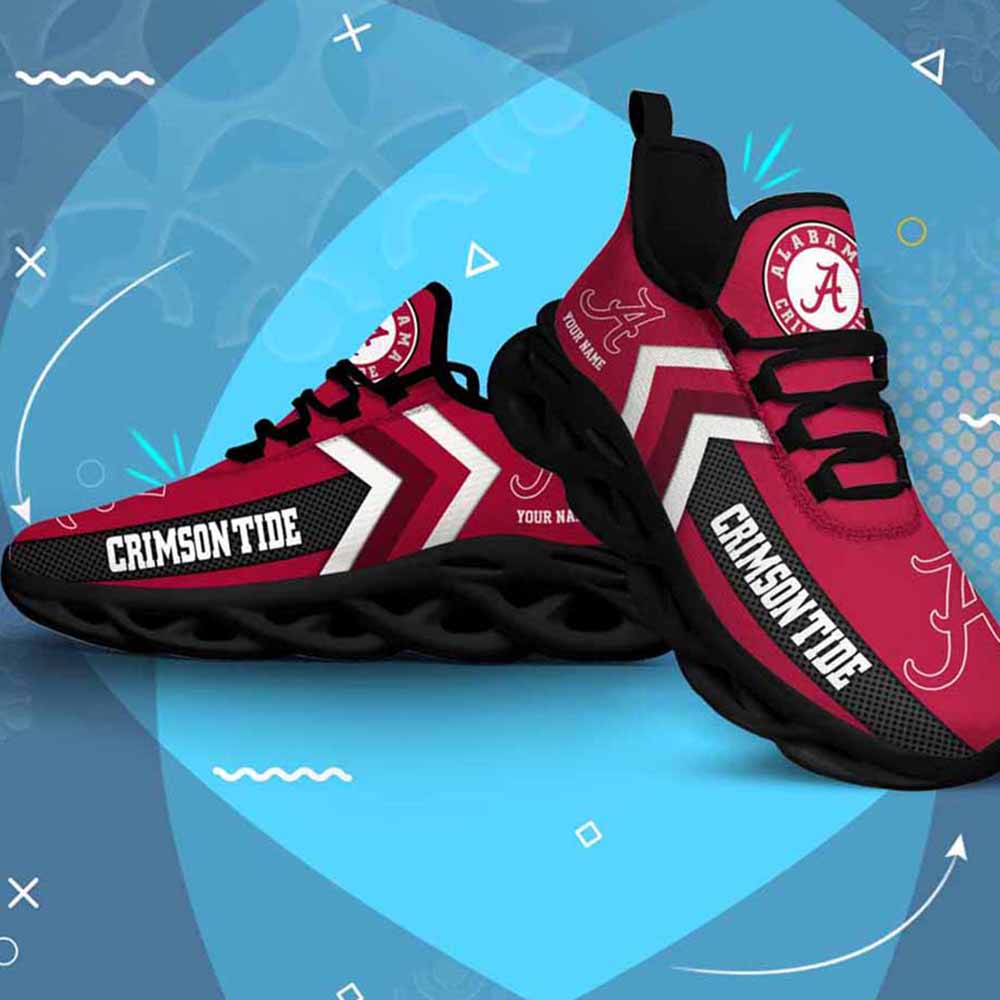 Ncaa Alabama Crimson Tide Custom Name Max Soul Shoes Chunky Sneakers