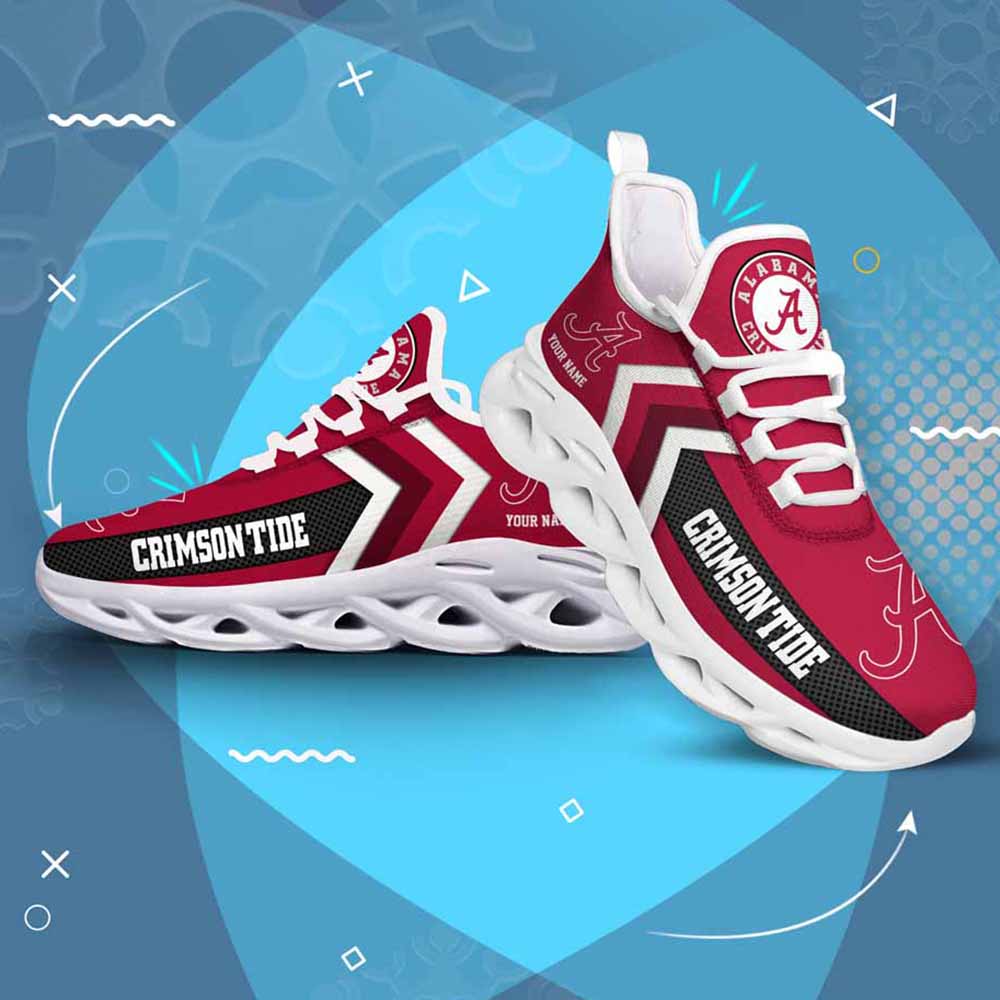 Ncaa Alabama Crimson Tide Custom Name Max Soul Shoes Chunky Sneakers