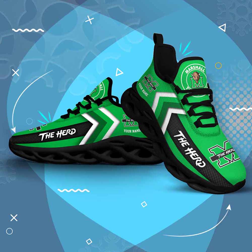 Ncaa Marshall Thundering Herd Custom Name Max Soul Shoes Chunky Sneakers