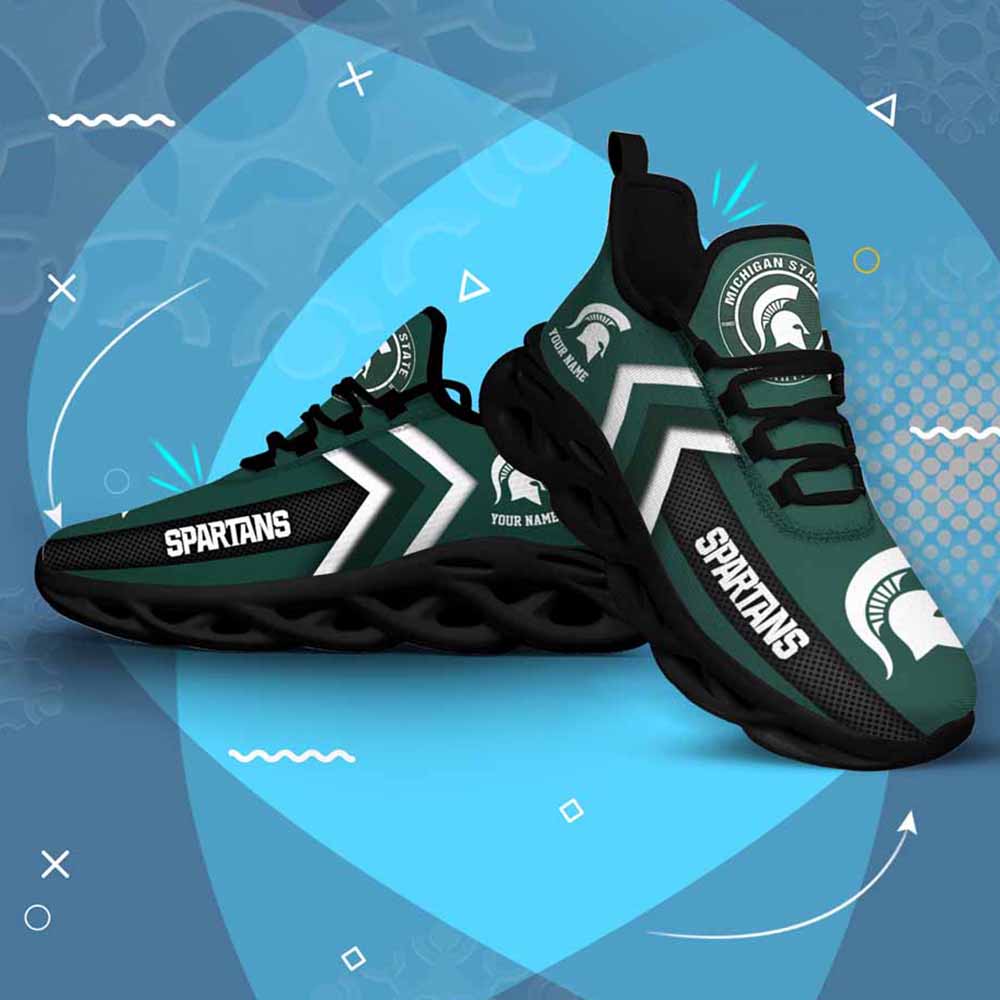Ncaa Michigan State Spartans Custom Name Max Soul Shoes Chunky Sneakers