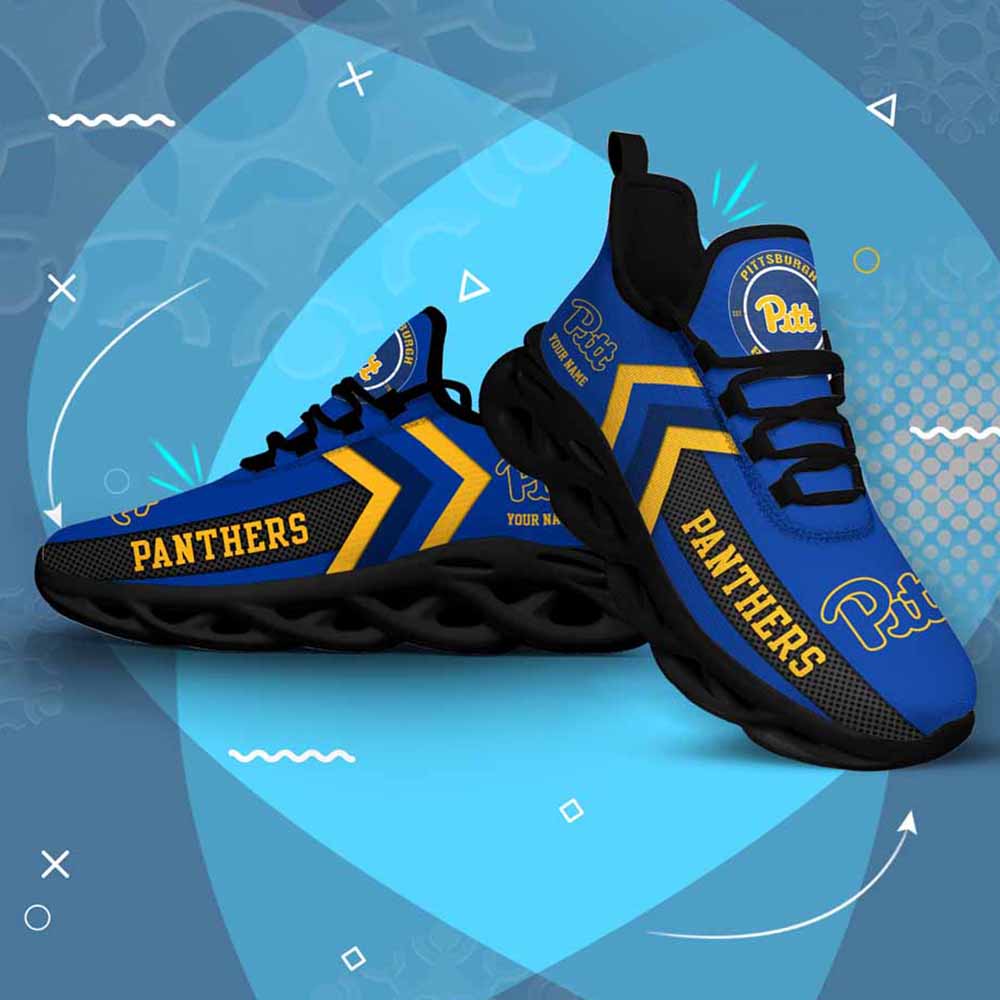 Ncaa Pittsburgh Panthers Custom Name Max Soul Shoes Chunky Sneakers