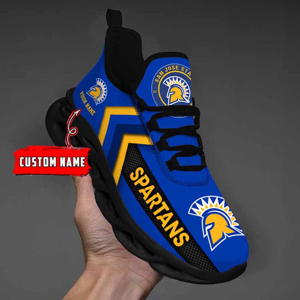 Ncaa San Jose State Spartans Custom Name Max Soul Shoes Chunky Sneakers
