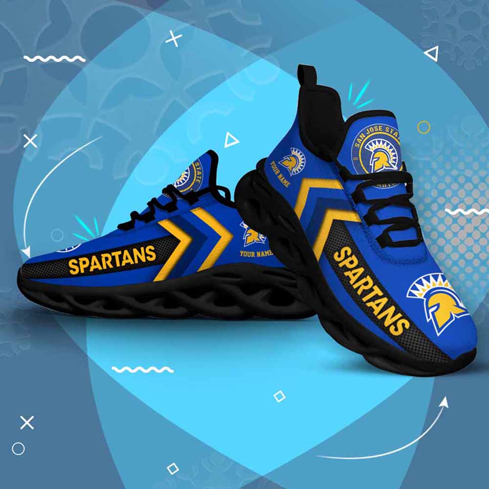 Ncaa San Jose State Spartans Custom Name Max Soul Shoes Chunky Sneakers