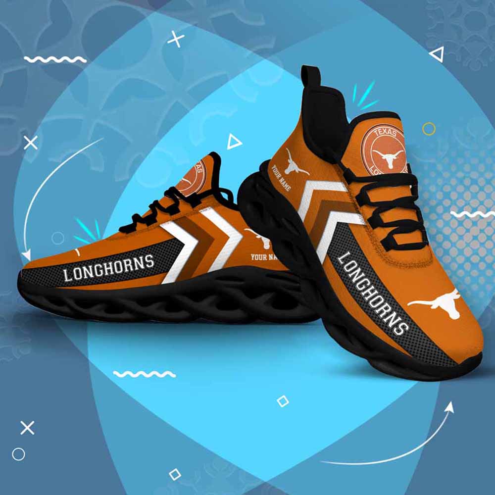 Ncaa Texas Longhorns Custom Name Max Soul Shoes Chunky Sneakers