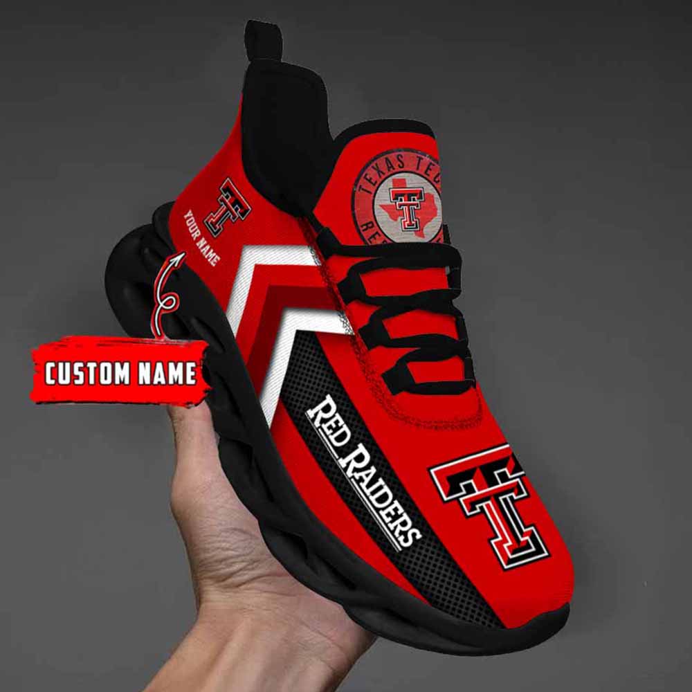 Ncaa Texas Tech Red Raiders Custom Name Max Soul Shoes Chunky Sneakers