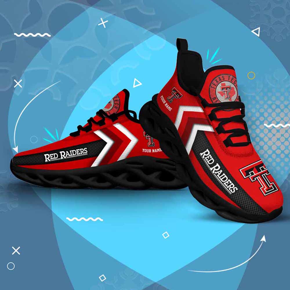 Ncaa Texas Tech Red Raiders Custom Name Max Soul Shoes Chunky Sneakers
