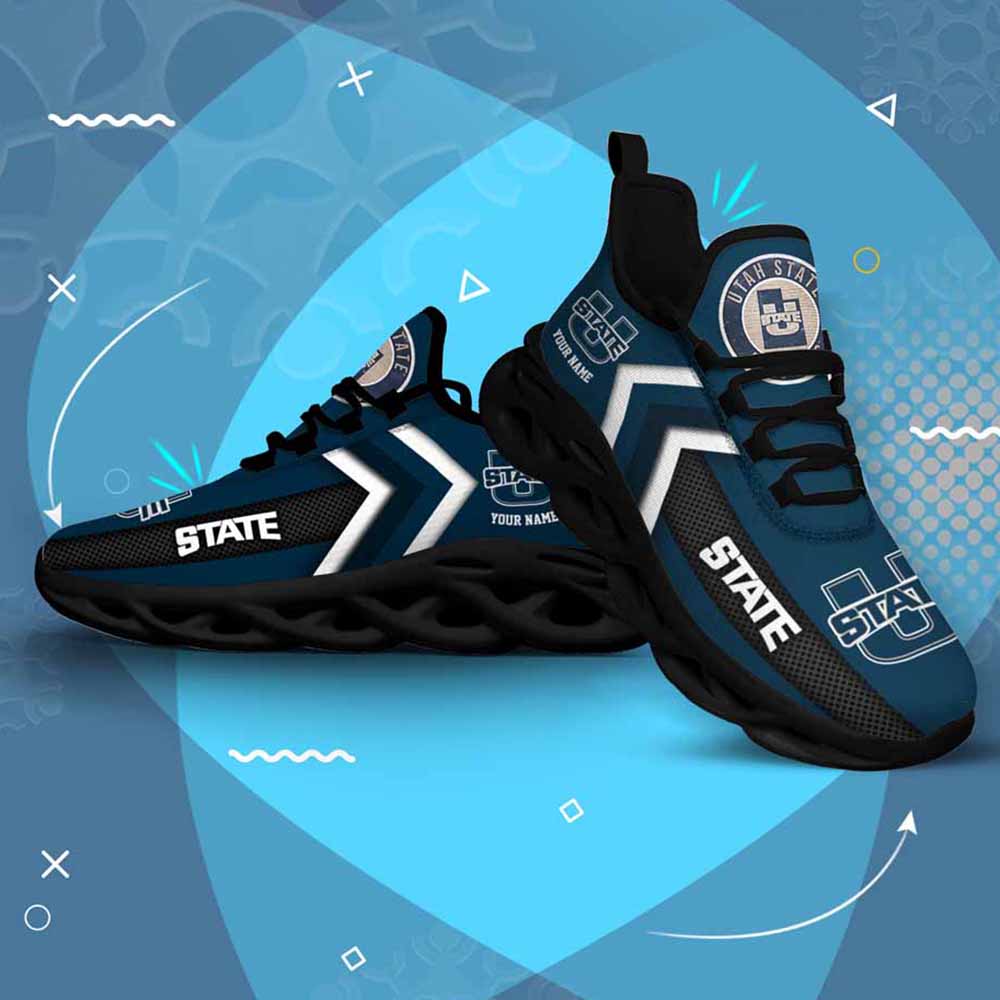 Ncaa Utah State Aggies Custom Name Max Soul Shoes Chunky Sneakers