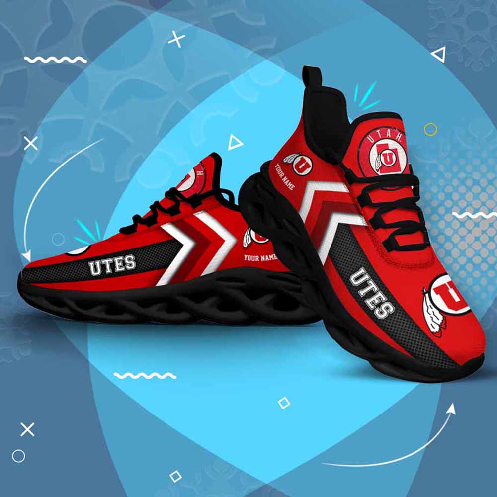 Ncaa Utah Utes Custom Name Max Soul Shoes Chunky Sneakers