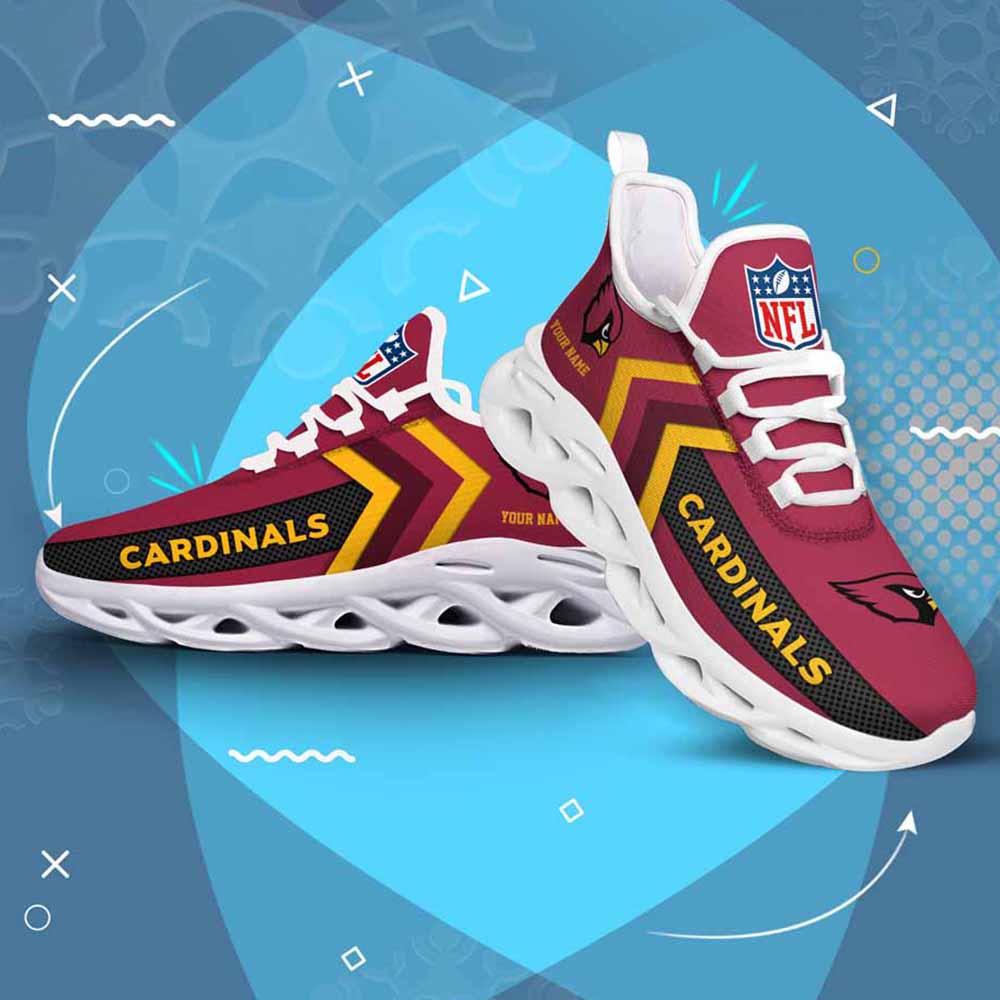 Arizona Cardinals NFL Custom Name Angle Wings Max Soul Shoes For