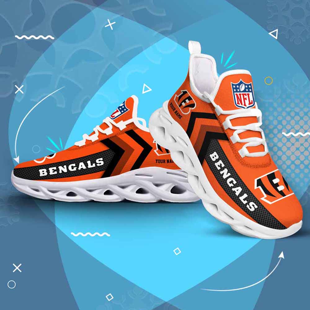 Custom Name Cincinnati Bengals NFL Max Soul Shoes Sneakers For Men