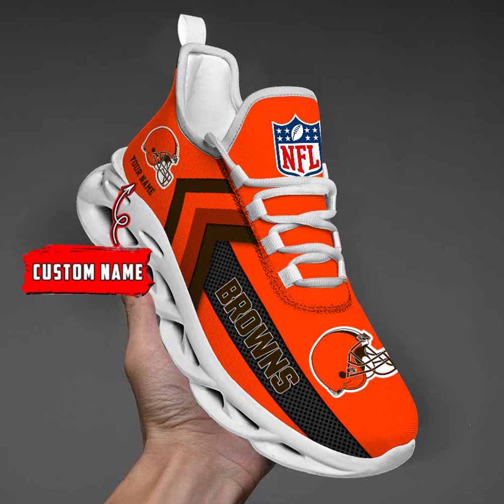 Nfl Cleveland Browns Custom Name Max Soul Shoes Chunky Sneakers