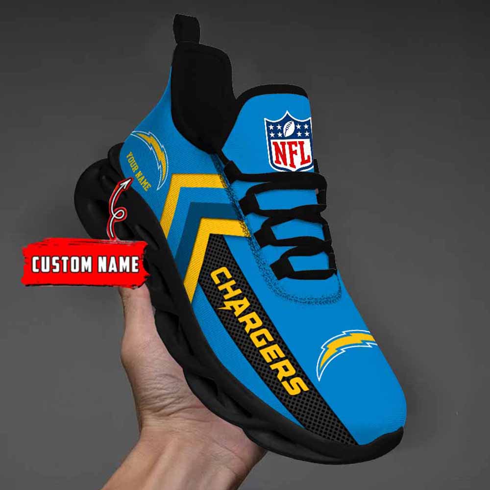 Nfl Los Angeles Chargers Custom Name Max Soul Shoes Chunky Sneakers