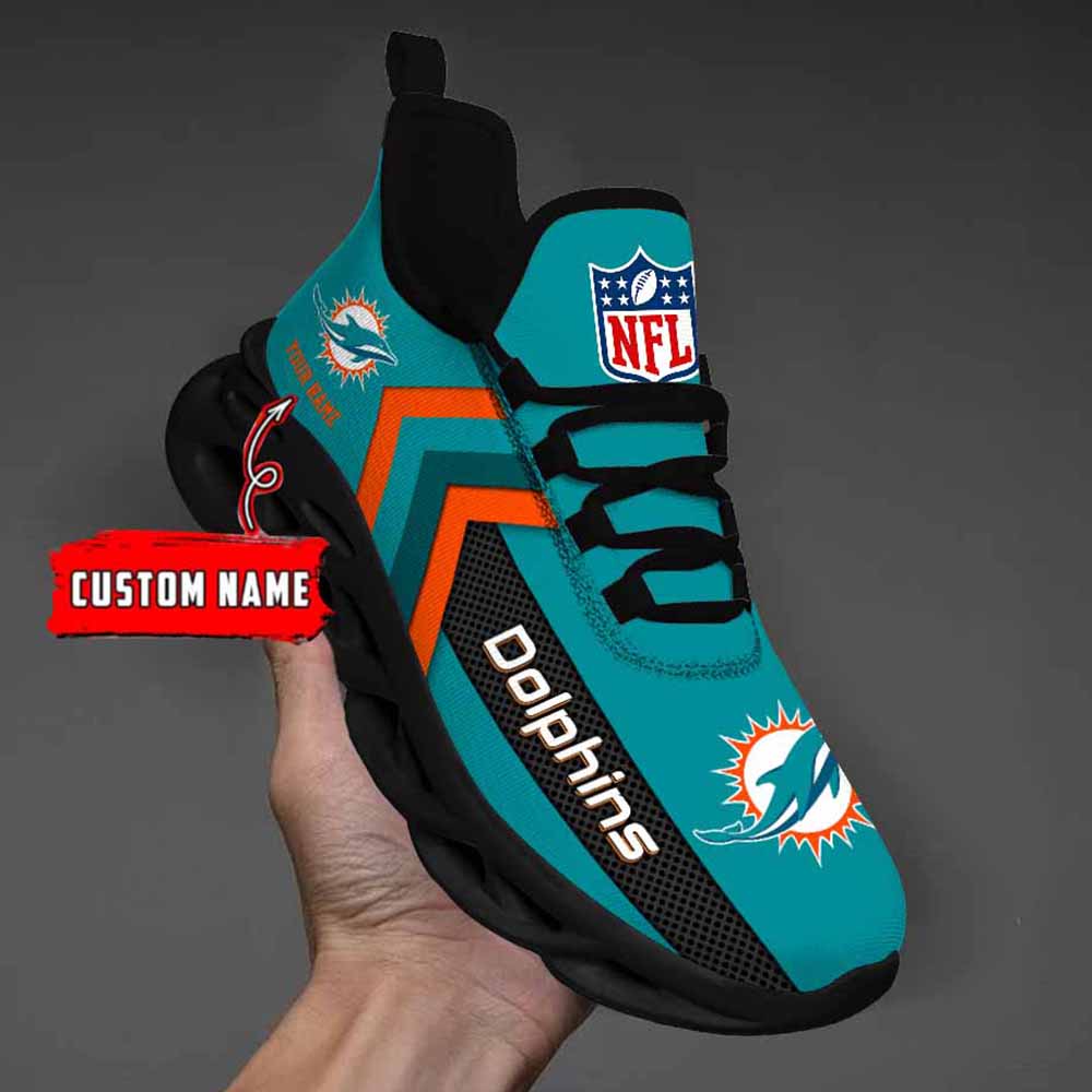 Nfl Miami Dolphins Custom Name Max Soul Shoes Chunky Sneakers