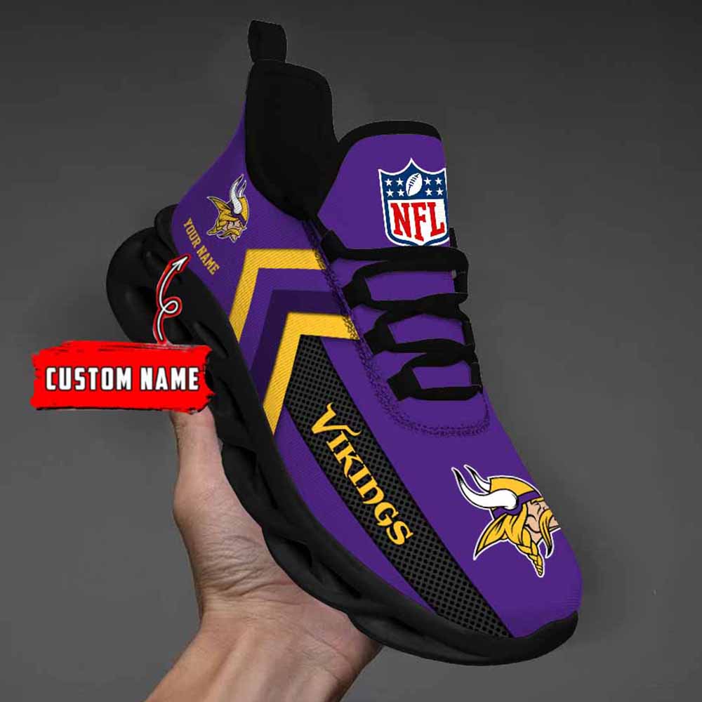 Nfl Minnesota Vikings Custom Name Max Soul Shoes Chunky Sneakers