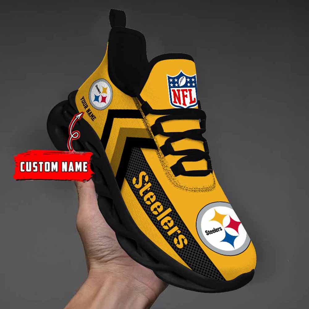 Nfl Pittsburgh Steelers Custom Name Max Soul Shoes Chunky Sneakers