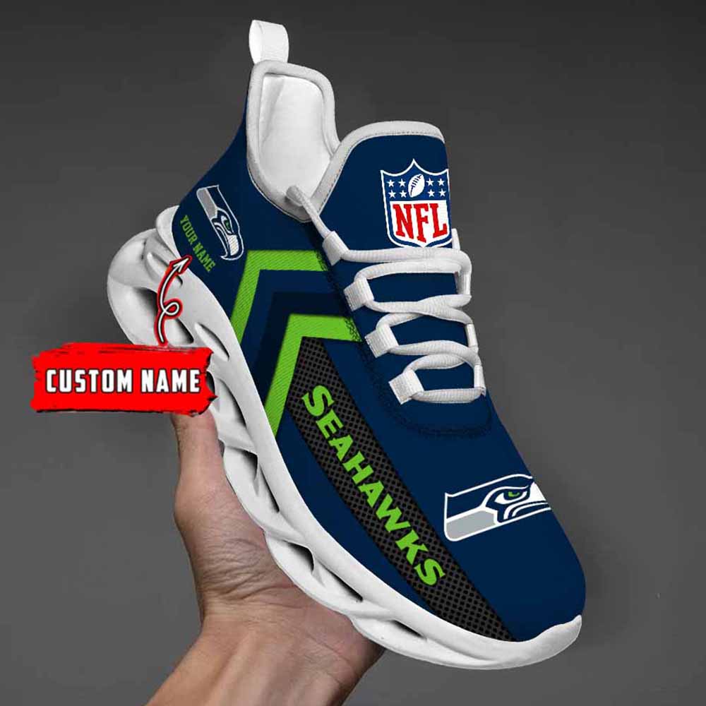 Nfl Seattle Seahawks Custom Name Max Soul Shoes Chunky Sneakers
