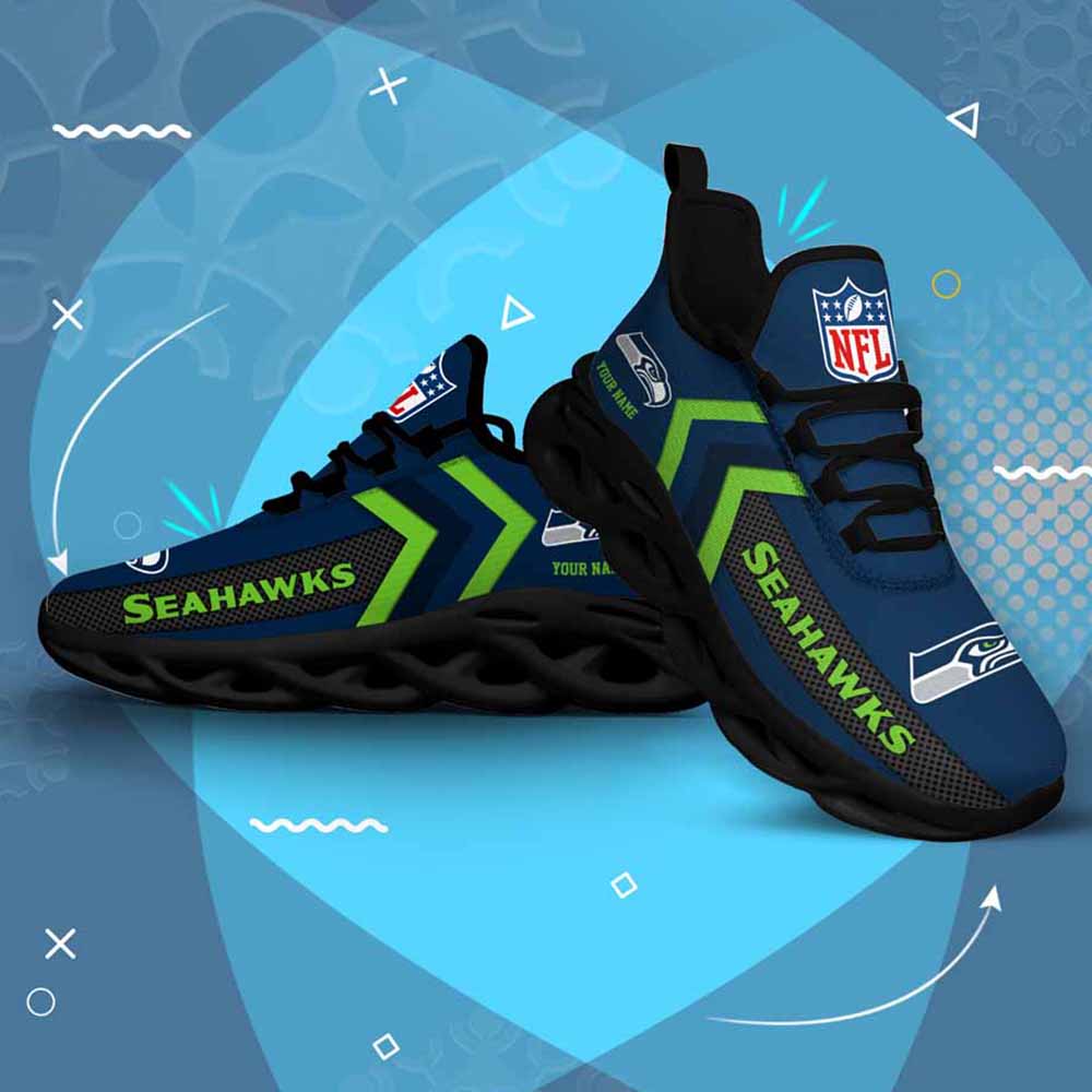 Nfl Seattle Seahawks Custom Name Max Soul Shoes Chunky Sneakers