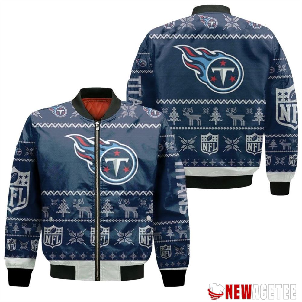 Tennessee Titans Ugly Christmas Sweater Bomber Jacket