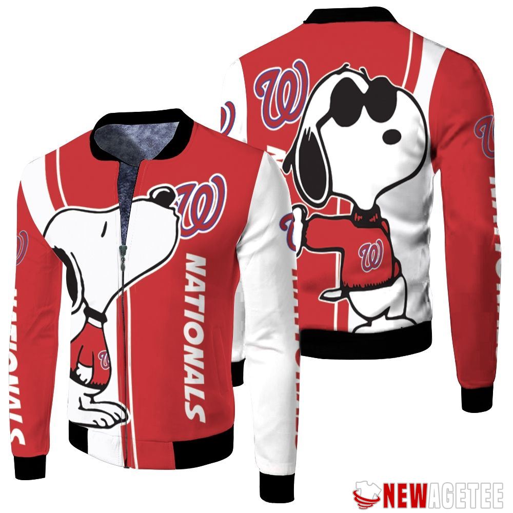 Washington Nationals Snoopy Fleece Bomber Jacket