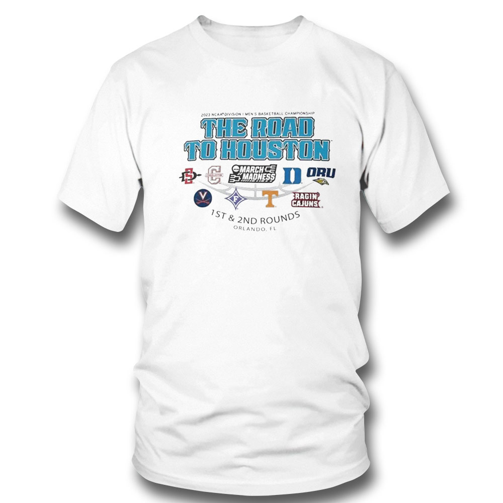 2023 Ncaa Division I Mens Basketball The Road To Houston March Madness 1st 2nd Rounds Orlando T-shirt