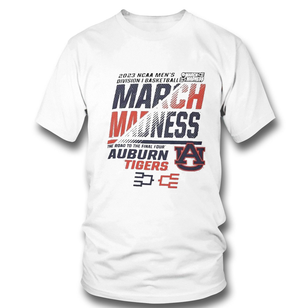 Auburn Tigers Mens Basketball 2023 Ncaa March Madness The Road To Final Four T-shirt