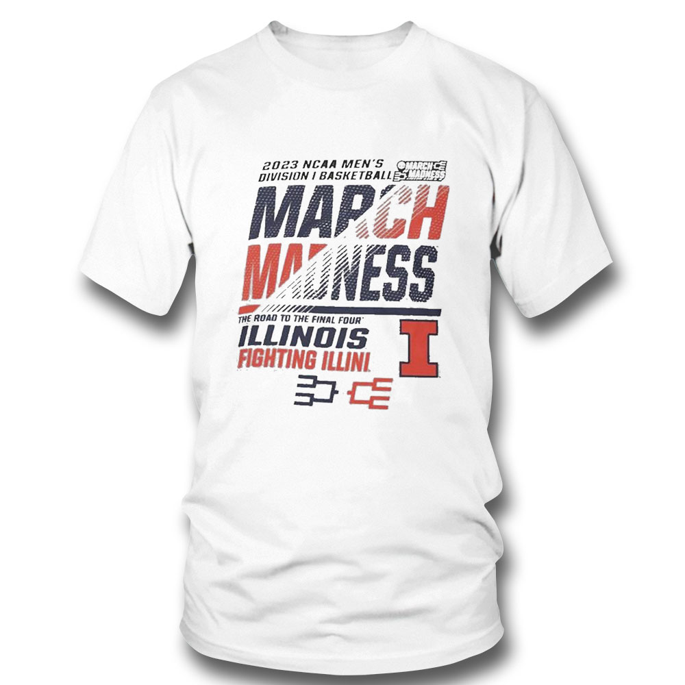 Illinois Mens Basketball 2023 Ncaa March Madness The Road To Final Four T-shirt