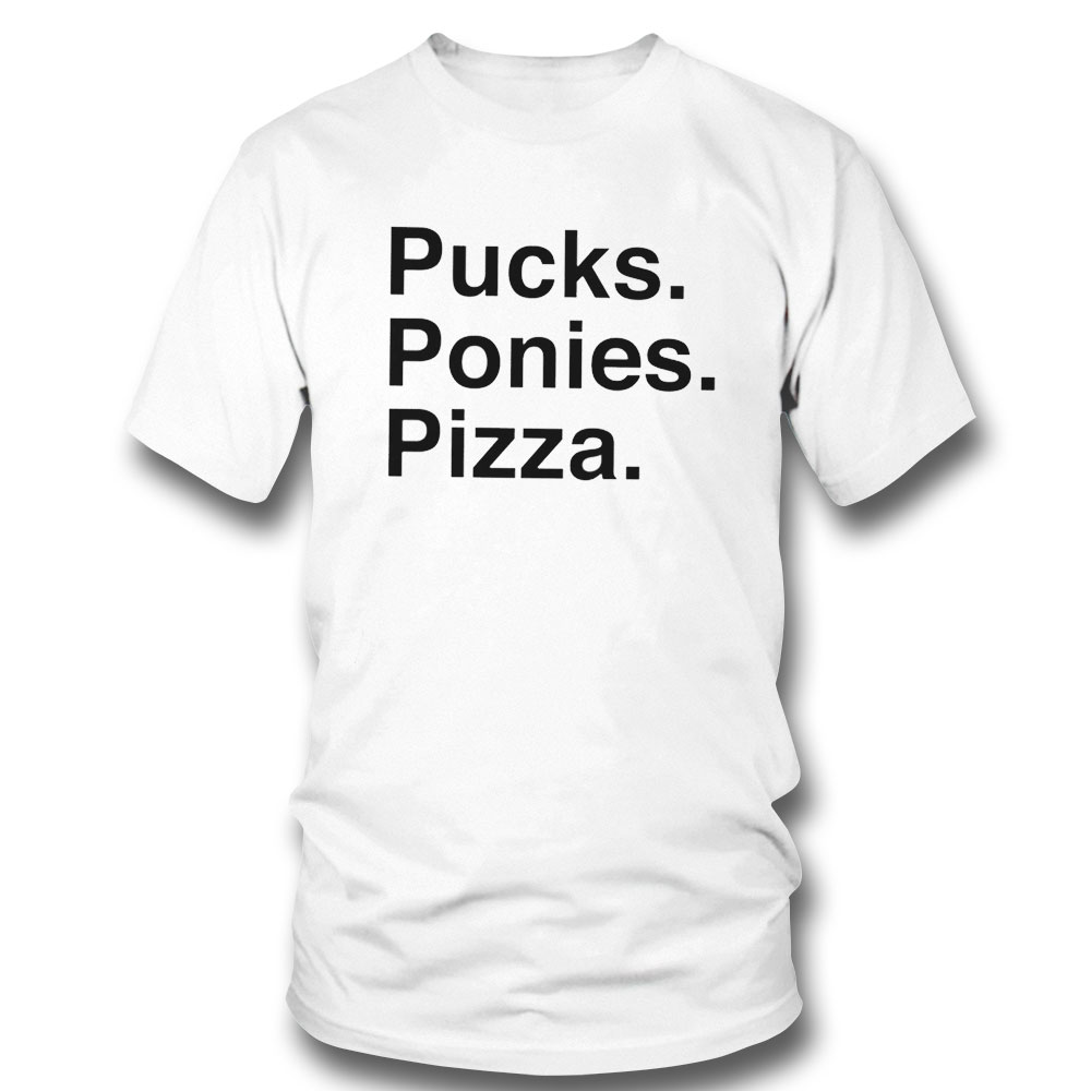 Pucks Ponies Pizza Shirt Ladies Tee