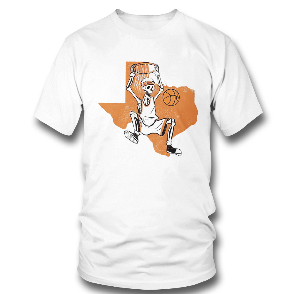 Texas Longhorns Basketball Skeleton Dunk State T-shirt