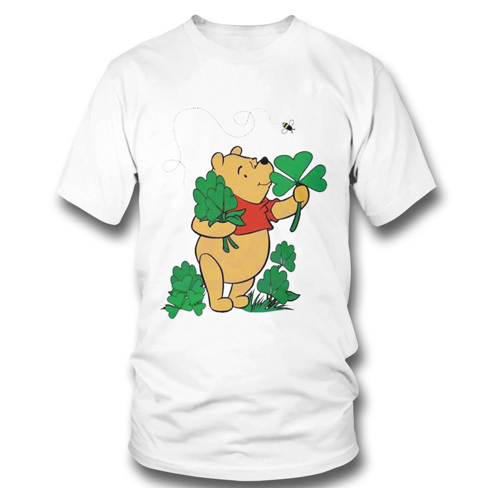 Winnie The Pooh And Lucky Clovers Saint Patricks Day Shirt Hoodie