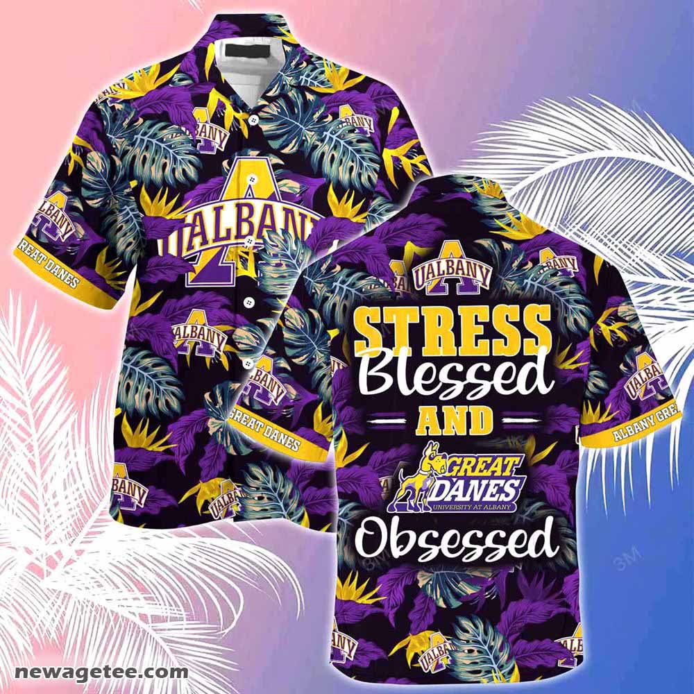Albany Great Danes Summer Beach Hawaiian Shirt Stress Blessed Obsessed