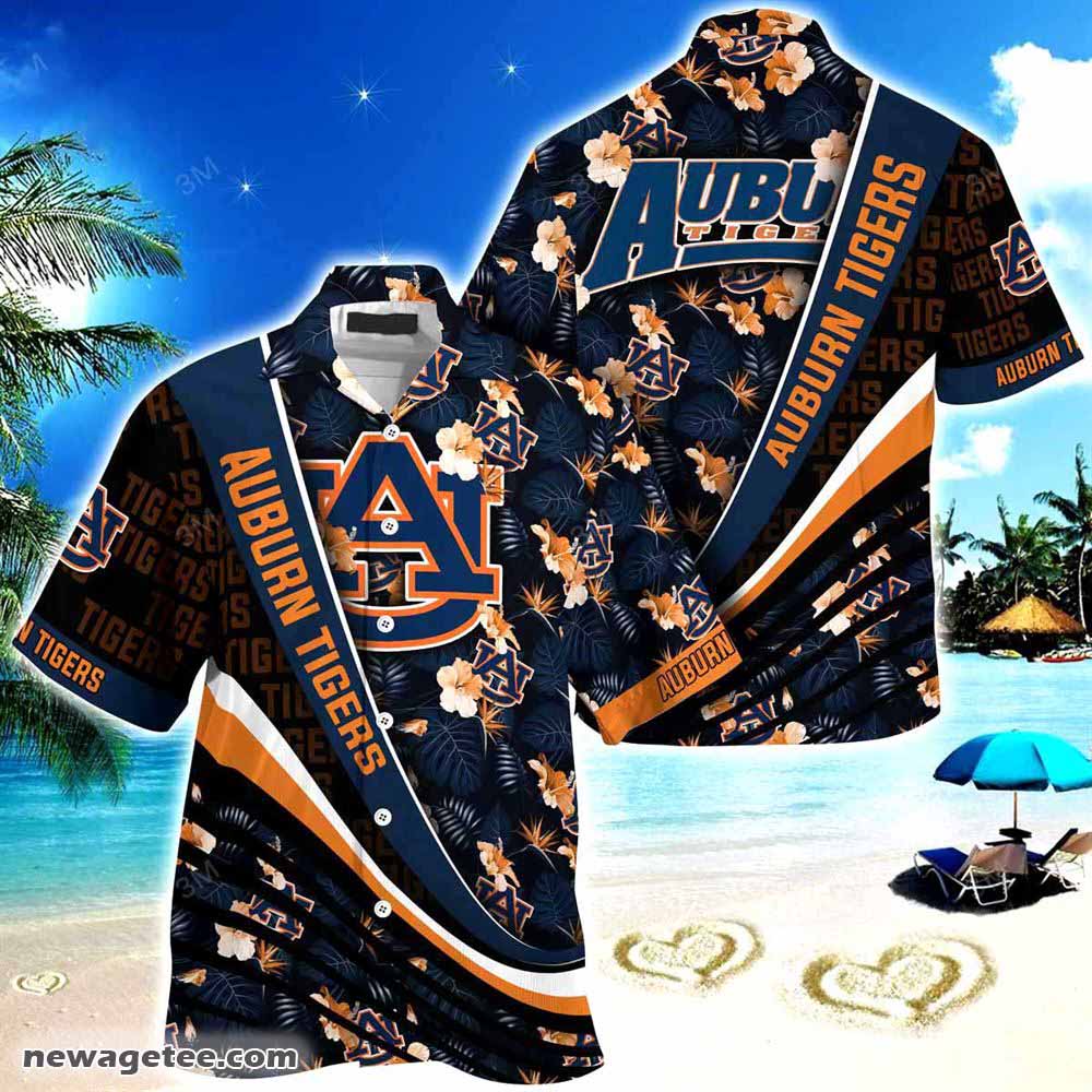 Auburn Tigers Summer Beach Hawaiian Shirt With Tropical Patterns