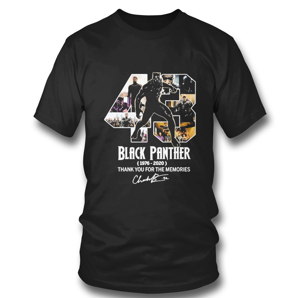 43 Black Panther 1976 2020 Thank You For The Memories Signature T-shirt