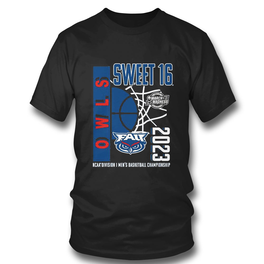 Fau Owls Mens Basketball Ncaa March Madness Sweet Sixteen 2023 T-shirt