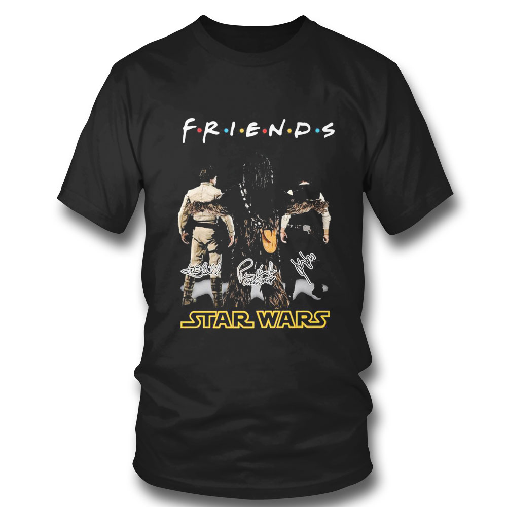 Friends Luke Skywalker Chewbacca Star Wars Signature T-shirt