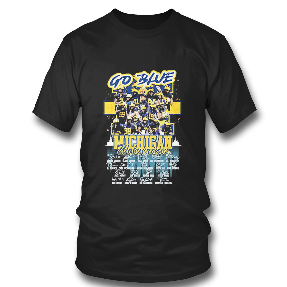 Go Blue Teams Michigan Wolverines Signature T-shirt